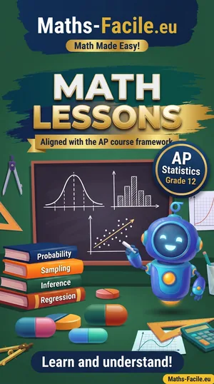 Book cover: Grade 12 – AP Statistics Math Lessons