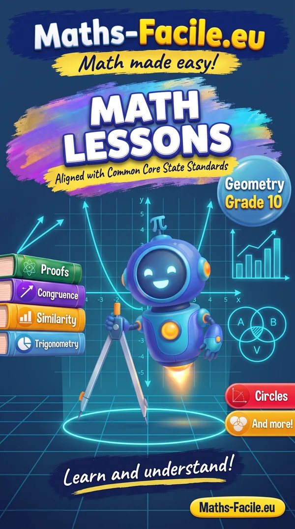 Book cover: Grade 10 – Geometry Math Lessons