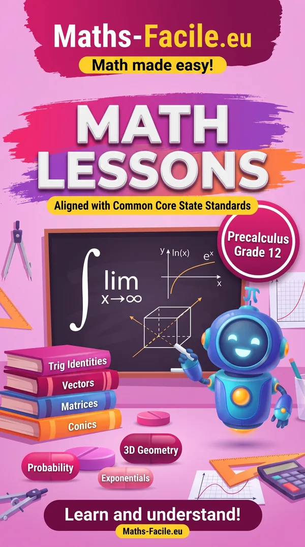 Book cover: Grade 12 – Precalculus Math Lessons