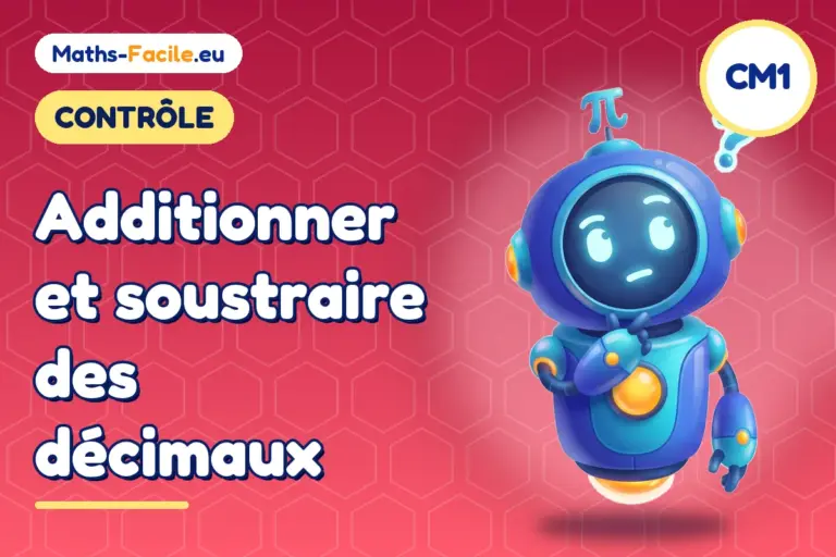 Contrôle de maths CM1 : contrôle de maths CM1