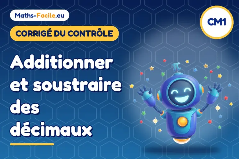 Corrigé du contrôle de maths CM1 : corrigé du contrôle de maths CM1