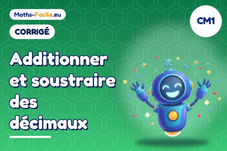 Corrigé des exercices de maths CM1 : corrigé des exercices de maths CM1