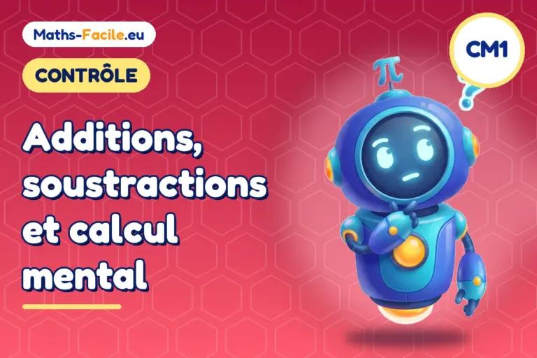 Contrôle de maths CM1 : contrôle de maths CM1