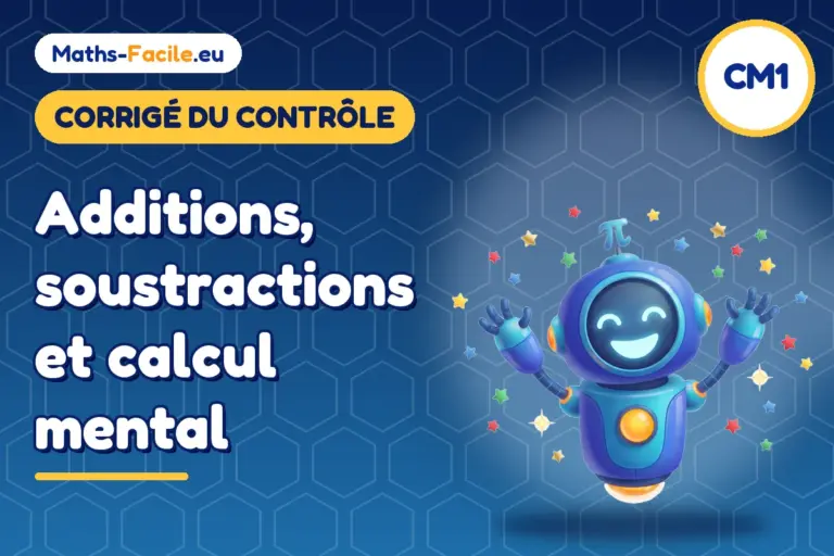 Corrigé du contrôle de maths CM1 : corrigé du contrôle de maths CM1