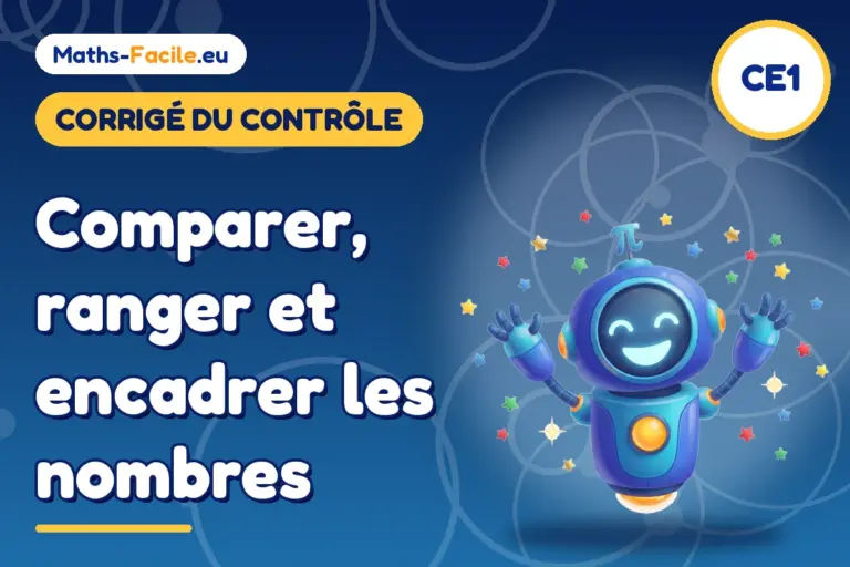 Corrigé du contrôle de maths CE1 : corrigé du contrôle de maths CE1