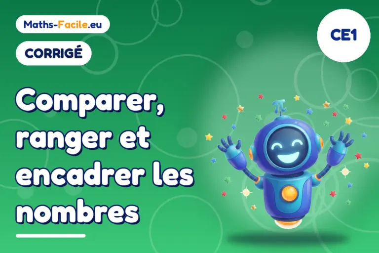 Corrigé des exercices de maths CE1 : corrigé des exercices de maths CE1