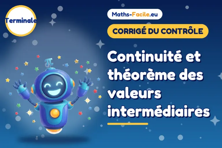Corrigé du contrôle de maths Terminale : corrigé du contrôle de maths Terminale