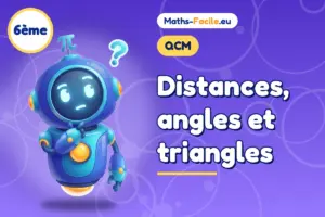 QCM de maths 6ème : Distances, angles et triangles