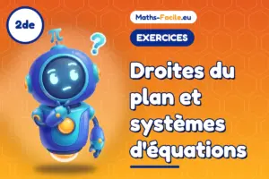 Exercices de maths 2de : Droites du plan et systèmes d&rsquo;équations
