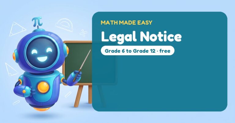 Legal Notice – Mathbot, the Math Made Easy robot coach