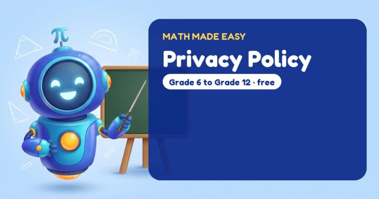 Privacy Policy – Mathbot, the Math Made Easy robot coach