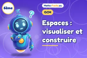 QCM de maths 6ème : Espaces : visualiser et construire