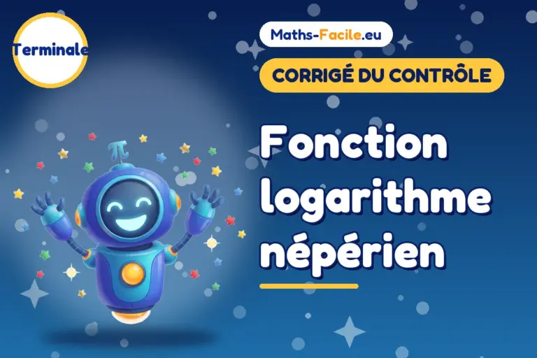 Corrigé du contrôle de maths Terminale : corrigé du contrôle de maths Terminale