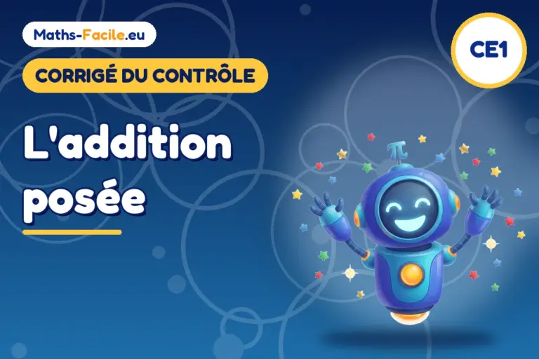 Corrigé du contrôle de maths CE1 : corrigé du contrôle de maths CE1