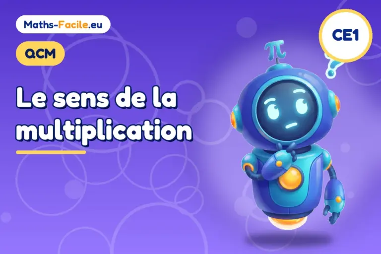 QCM sens CE1 : illustration du quiz sur le sens de la multiplication