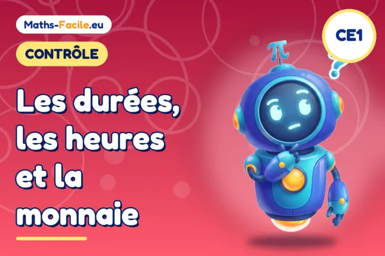 Contrôle de maths CE1 : contrôle de maths CE1