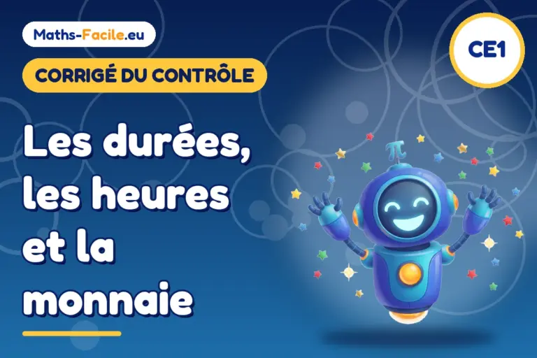 Corrigé du contrôle de maths CE1 : corrigé du contrôle de maths CE1