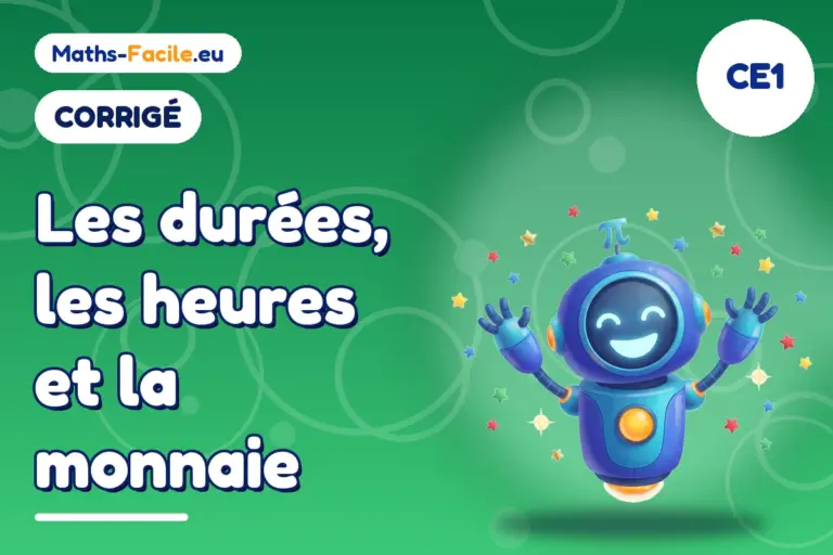 Corrigé des exercices de maths CE1 : corrigé des exercices de maths CE1