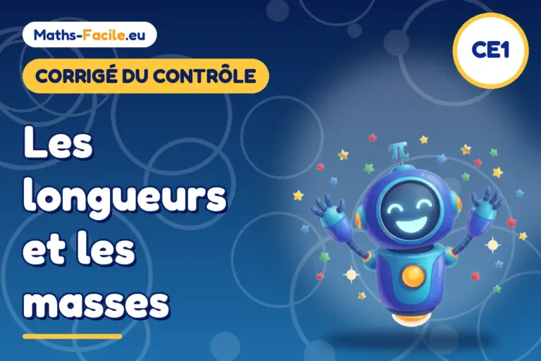 Corrigé du contrôle de maths CE1 : corrigé du contrôle de maths CE1