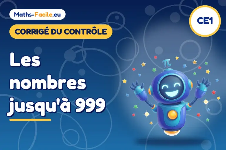 Corrigé du contrôle de maths CE1 : corrigé du contrôle de maths CE1