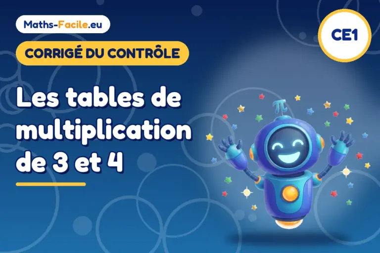 Corrigé du contrôle de maths CE1 : corrigé du contrôle de maths CE1