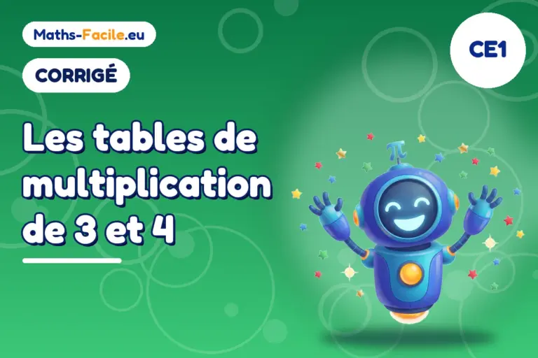 Corrigé des exercices de maths CE1 : corrigé des exercices de maths CE1
