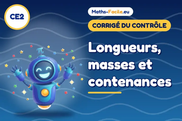 Corrigé du contrôle de maths CE2 : corrigé du contrôle de maths CE2