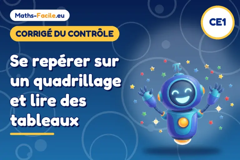 Corrigé du contrôle de maths CE1 : corrigé du contrôle de maths CE1