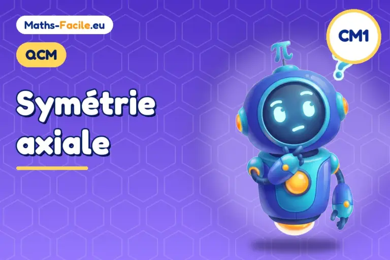 QCM symétrie CM1 : illustration du quiz sur symétrie axiale