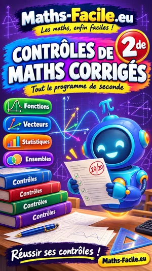 Jaquette du livre : Contrôles corrigés de maths 2de