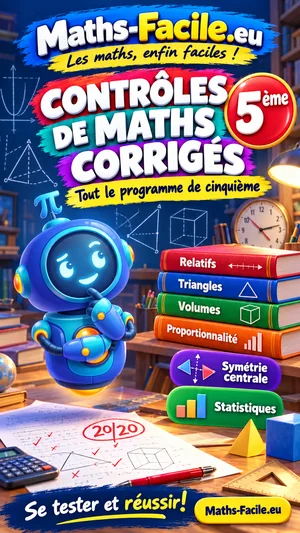 Livre PDF : Contrôles corrigés de maths 5ème
