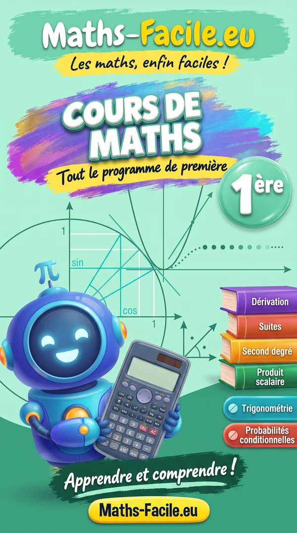 Jaquette du livre : Cours de maths 1ère
