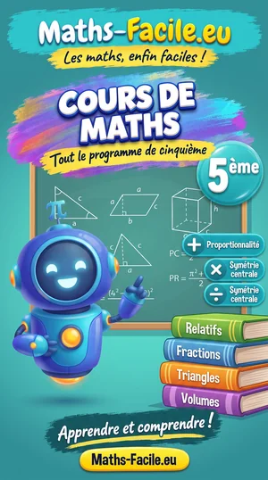 Jaquette du livre : Cours de maths 5ème