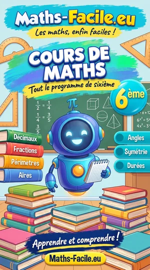 Jaquette du livre : Cours de maths 6ème
