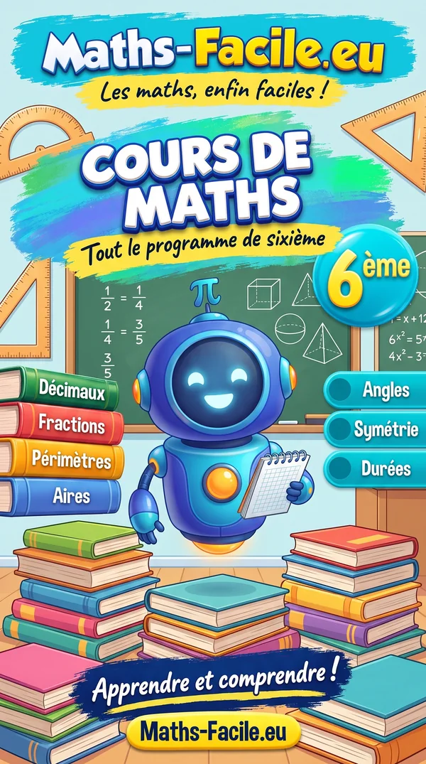 Jaquette du livre : Cours de maths 6ème
