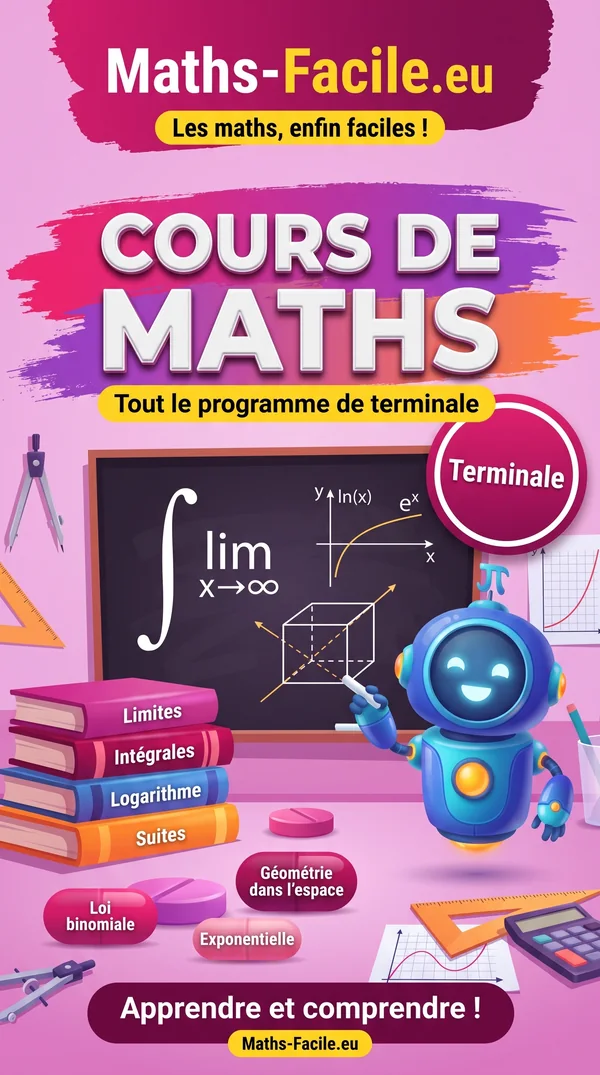 Jaquette du livre : Cours de maths Terminale