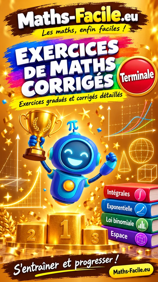 Jaquette du livre : Exercices corrigés de maths Terminale