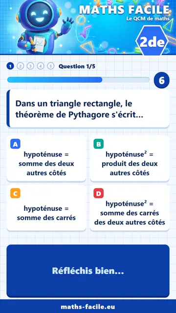 QCM maths 2de en vidéo : Géométrie plane et espace, partie 1