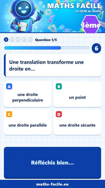 QCM maths 3ème en vidéo : Transformations du plan, partie 1