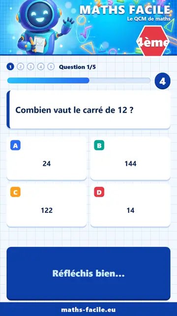 QCM maths 4ème en vidéo : Théorème de Pythagore, partie 1