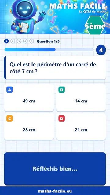 QCM maths 5ème en vidéo : Grandeurs et mesures, partie 1