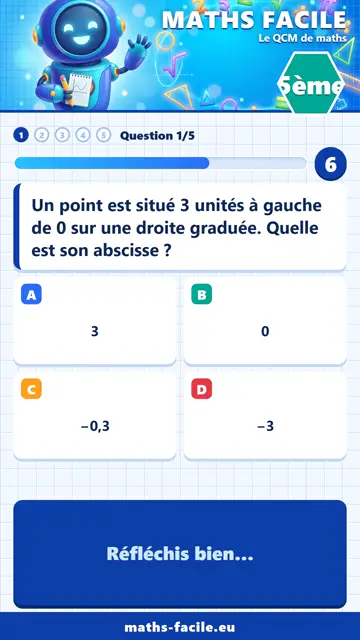 QCM maths 5ème en vidéo : Repérages, partie 1