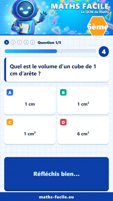 QCM maths 6ème en vidéo : Volumes, partie 1